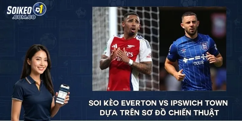 Soi kèo Everton vs Ipswich Town dựa trên sơ đồ chiến thuật