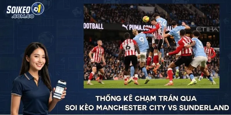 Thống kê chạm trán qua soi kèo Manchester City vs Sunderland