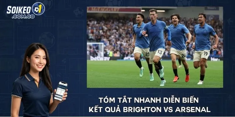Tóm tắt nhanh diễn biến kết quả Brighton vs Arsenal